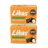 Likas Papaya Bath Soap 135g, Pack of 2