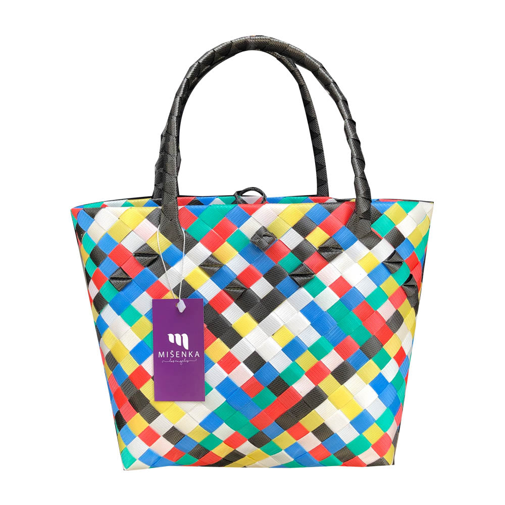 Misenka Handicrafts Philippine Bayong Multicolor Handy Bag - SALE 50% OFF