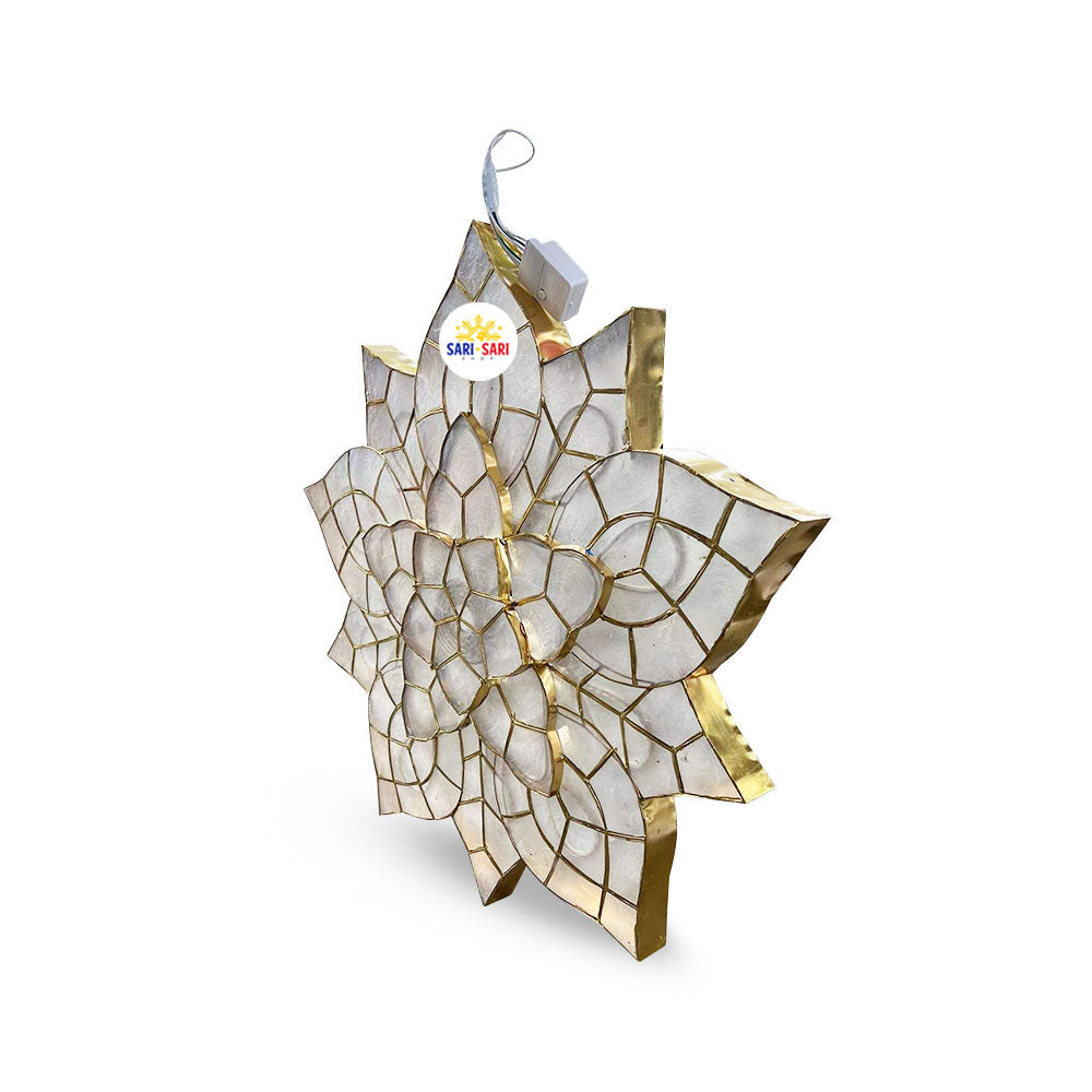 Misenka Misa De Gallo Lantern Parol na Capiz Pure White 24 inches Free Shipping