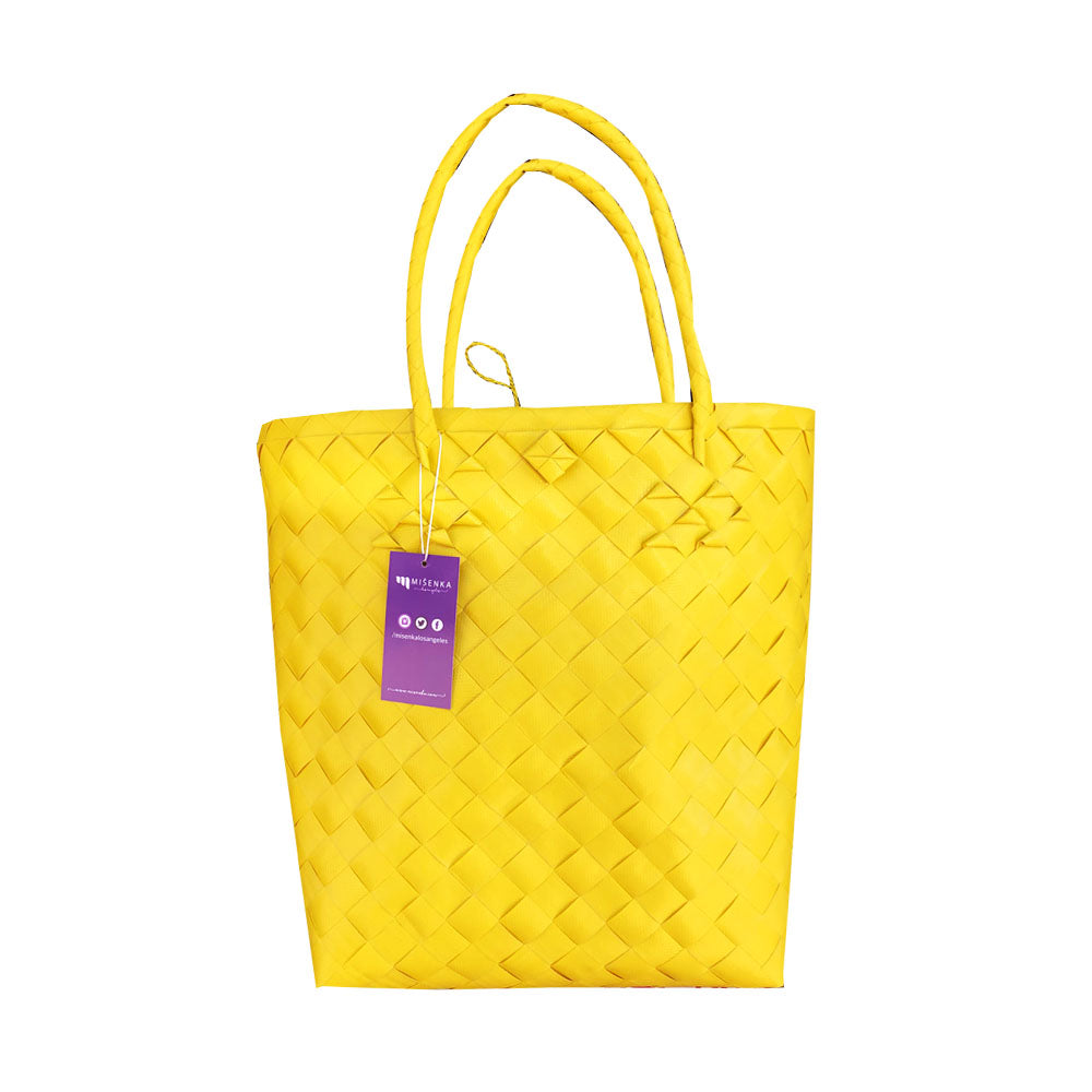 Misenka Handicrafts Philippine Bayong Sunshine Yellow Go Bag