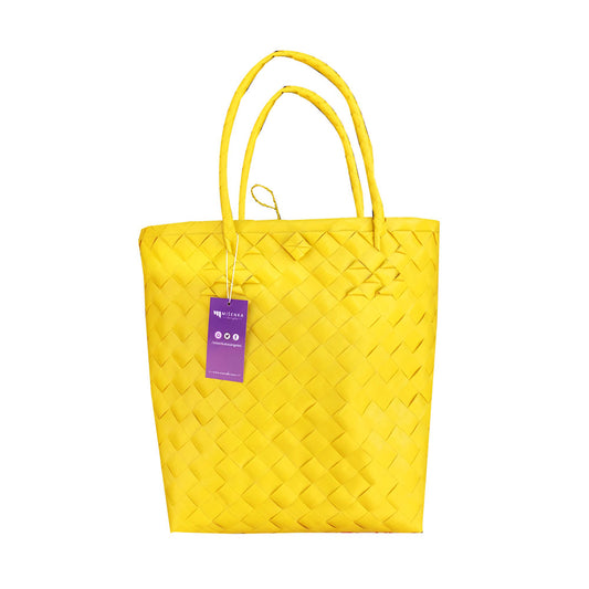 Misenka Handicrafts Philippine Bayong Sunshine Yellow Go Bag - SALE 50% OFF