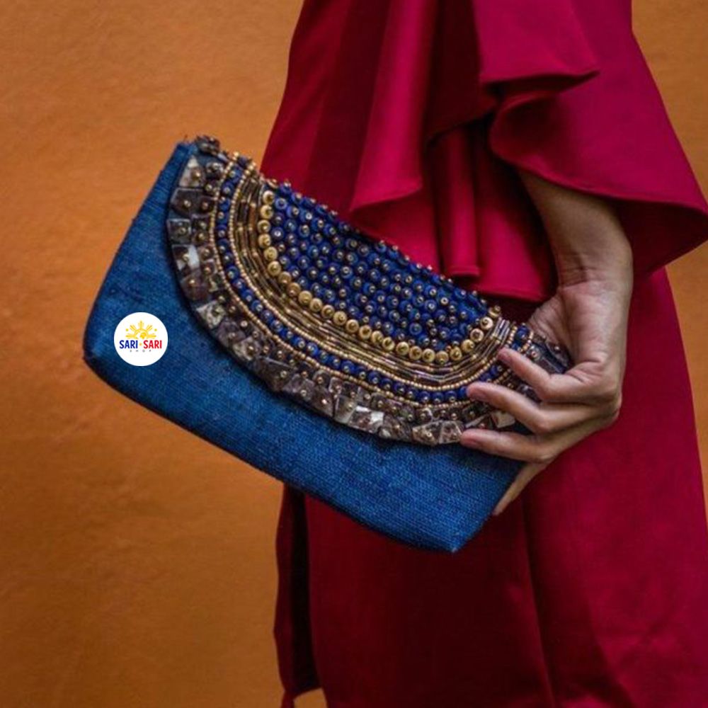 Misenka Trinity Clutch Bag (Royal Blue) - Shop Sari Sari