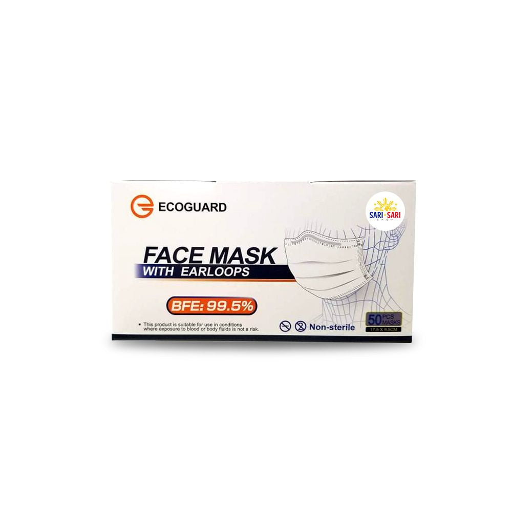 Eco Guard Face Mask with Earloops (Blue) 50pcs per pack